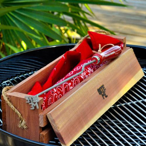 Bite Me BBQ Branding Iron with Cedar Gift Box