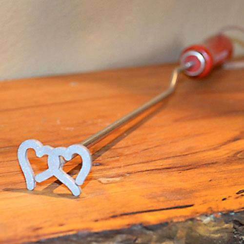 Double Hearts BBQ Branding Iron