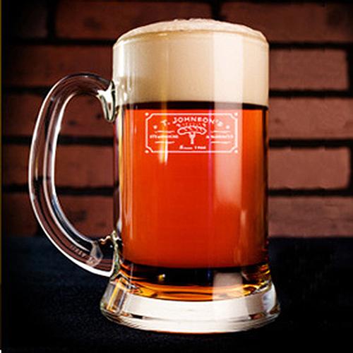 Personalized Beer Mugs - Set of 4 - Etched