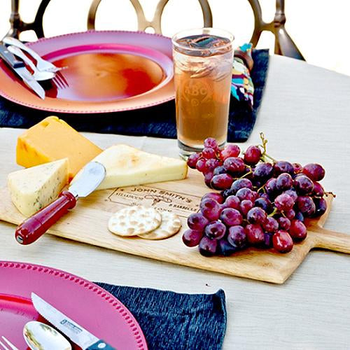 Personalized Hardwood Serving Platter - Etched