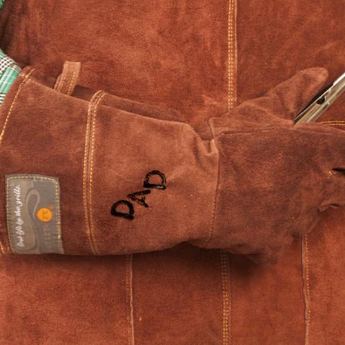 Personalized Leather Apron & Gloves Set (Branded)