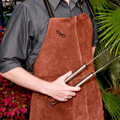 Personalized Leather BBQ Grilling Apron (Branded)