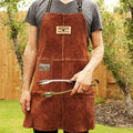 Personalized Leather BBQ Grilling Apron - Etched