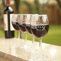 Personalized Wine Glasses - Set of 4 (Monogrammed)