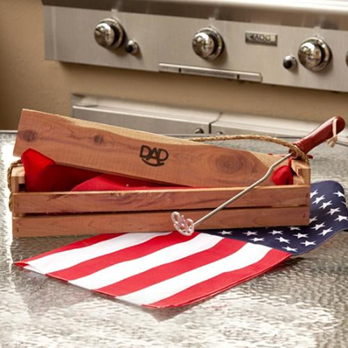 Rockin Dad BBQ Branding Iron with Cedar Gift Box