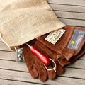 Rustic burlap gift bag